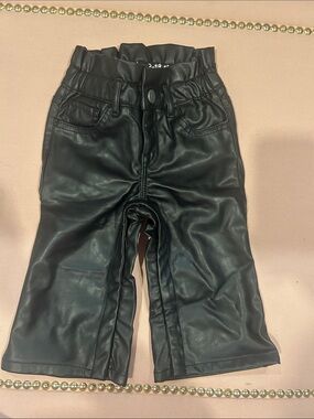 NWOT GAP Kids Black Faux Leather Pants